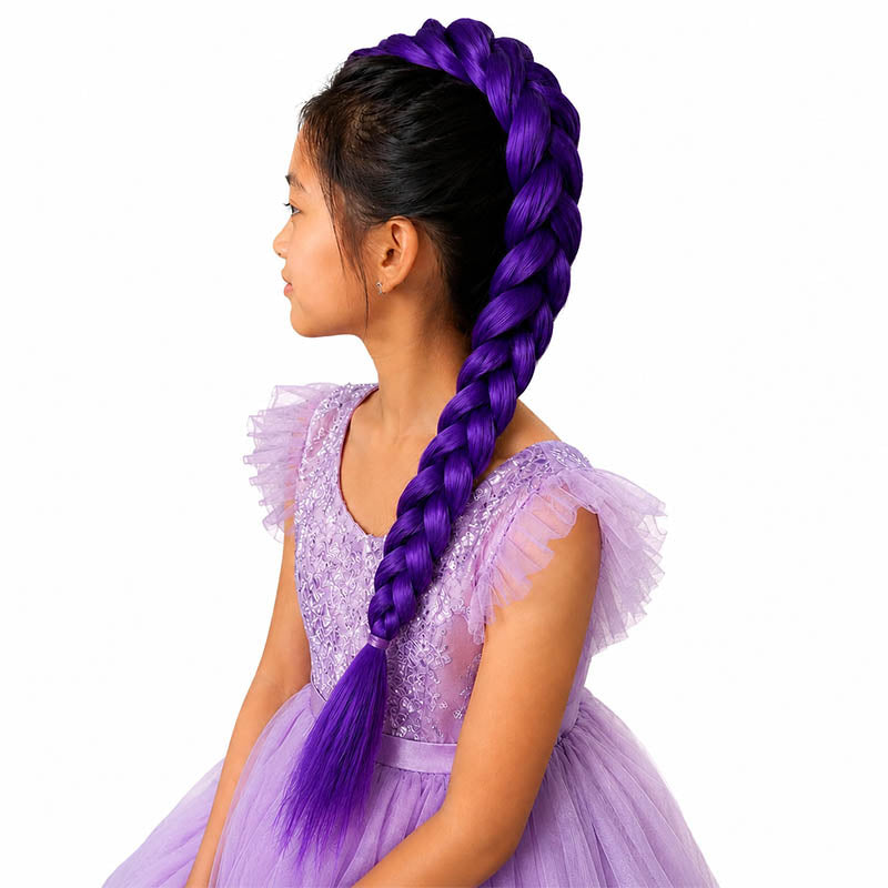KPOP Gift Bundle Set - Drawstring Bag, Purple Hair Braid & 5pc Bracelet Set