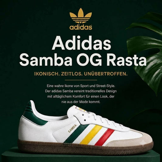 ADIDAS SAMBA OG RASTA TRAINERS WOMENS & JUNIORS