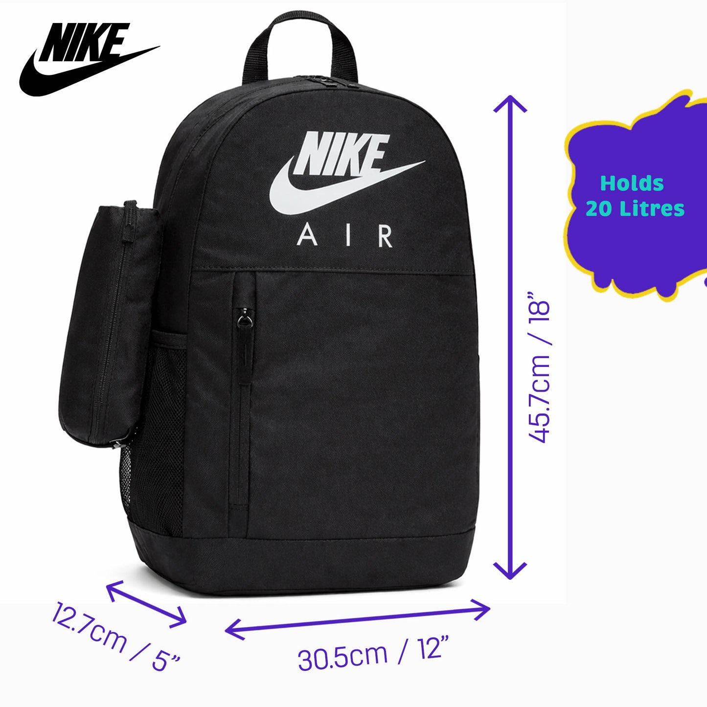 Nike Air Backpack Black / White