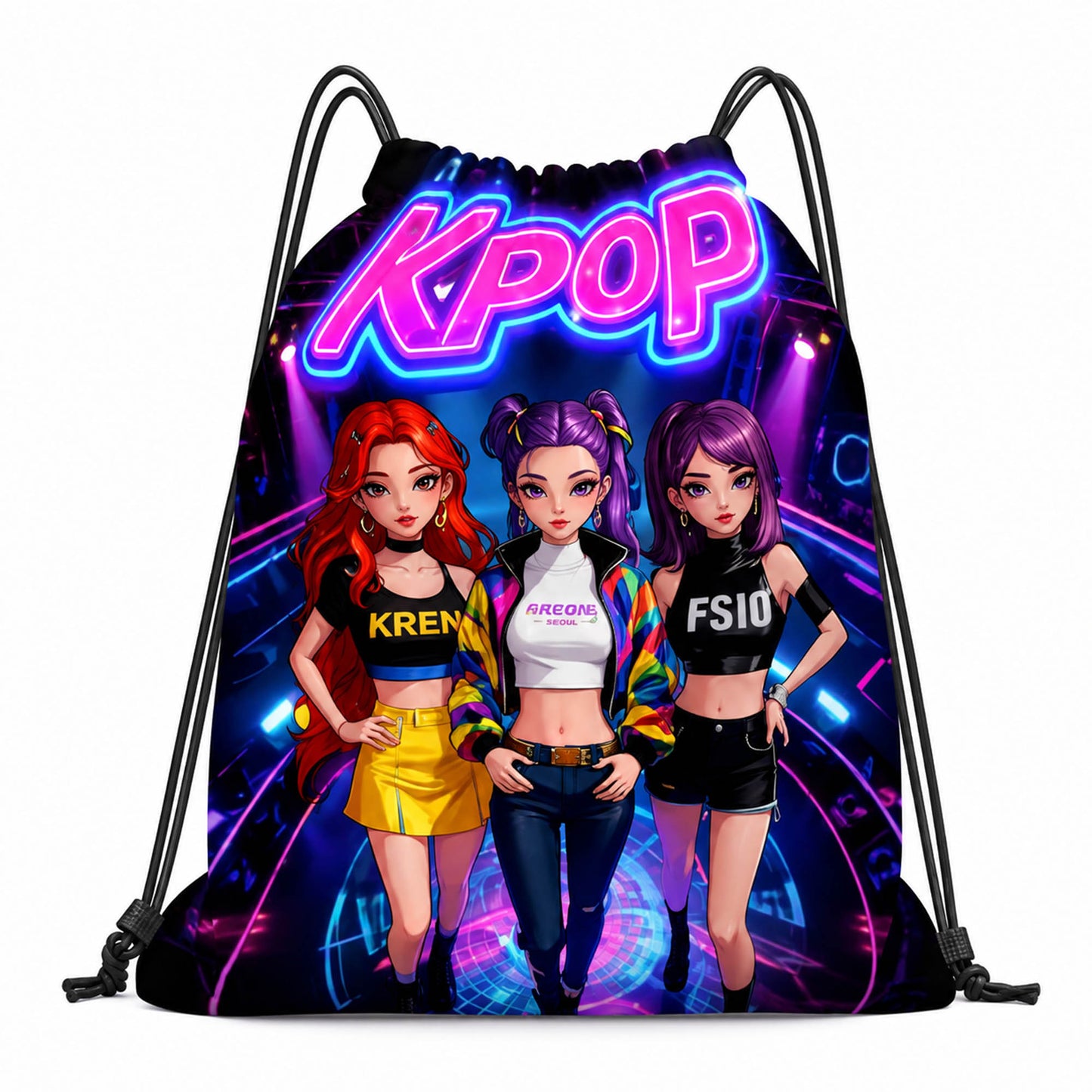 KPOP Demon Hunters Drawstring Bag