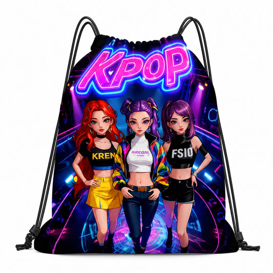 KPOP Demon Hunters Drawstring Bag