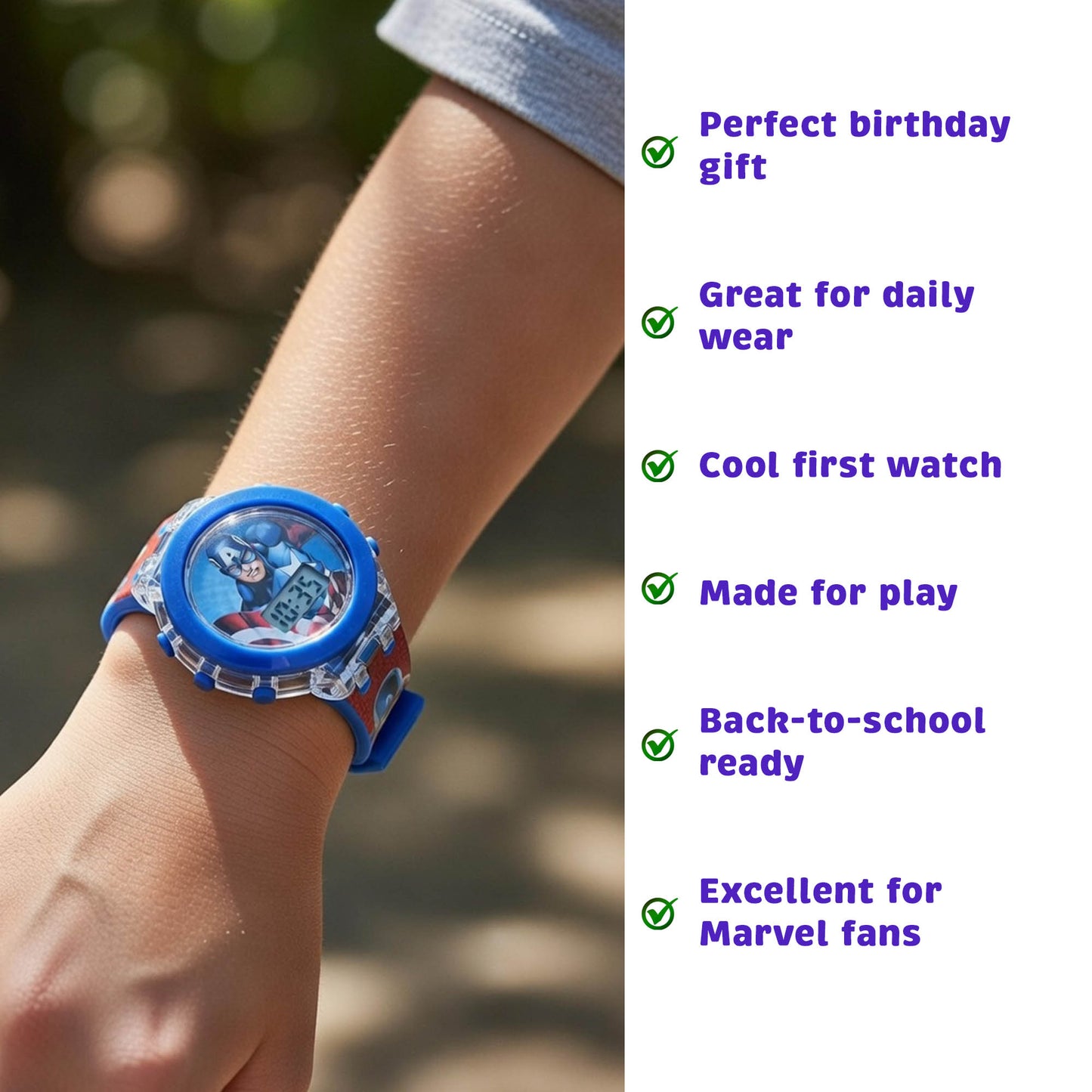 Marvel Captain America Kids Digital Watch